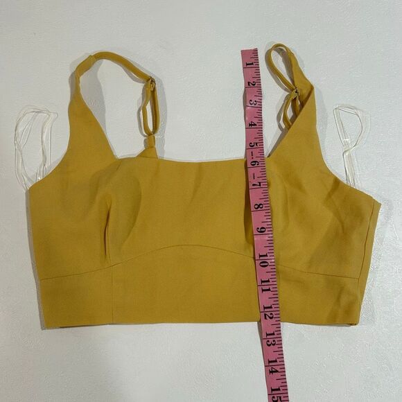 SNDYS Mustard Yellow Structured Crop Top Size XS - Picture 6 of 6